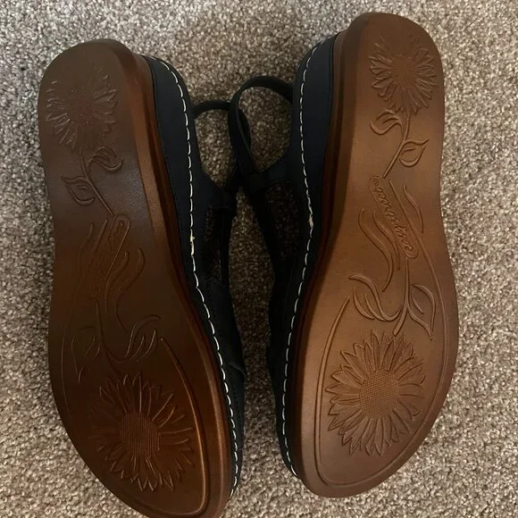 NWOT Easy Street Women's Jupiter Comfort Buckle Slingback Sandals navy size 8.5 - Picture 6 of 6